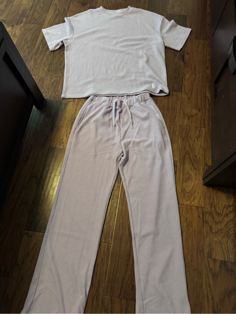Women’s Comfrt Short-Sleeve and pant set- light lavender